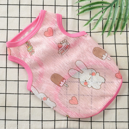 KFX-1709501 Lightweight Hemp Sun Protection Vest for Summer Bichon Pomeranian Puppies - Available in Multiple Colors and Sizes