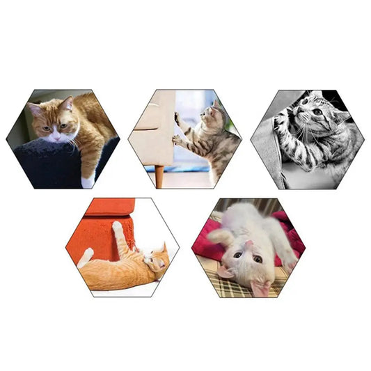 KFX-1714365 Cat Scratching Pad - Sisal and EVA Material with Skid-Proof Base - Durable Nail Claw Sharpener Mat for Indoor Cats