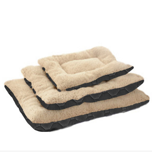 KFX-1716541 Three-Layer Absorbent Pet Mat for Warmth and Comfort in Light Coffee and Gray