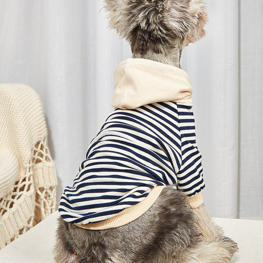 KFX-1737021 Pet Striped Hoodie Sweater for Dogs - Comfortable Two-Legged Apparel