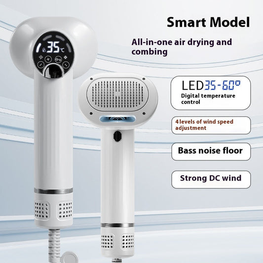 KFX-1737533 Two-in-One Pet Blow-Drying Comb with LED Display for Dogs and Cats