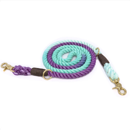 KFX-1741501 Multicolor Cotton Pet Leash with Double Hooks - 180cm Length