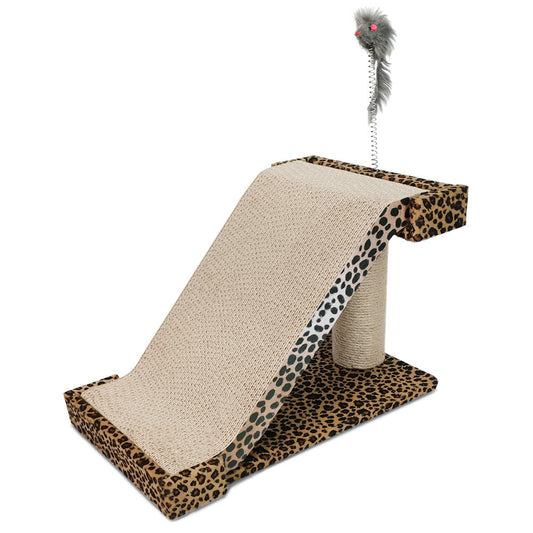 KFX-1767997 Leopard Print Corrugated Cat Scratch Board with Replaceable Scratch Surface