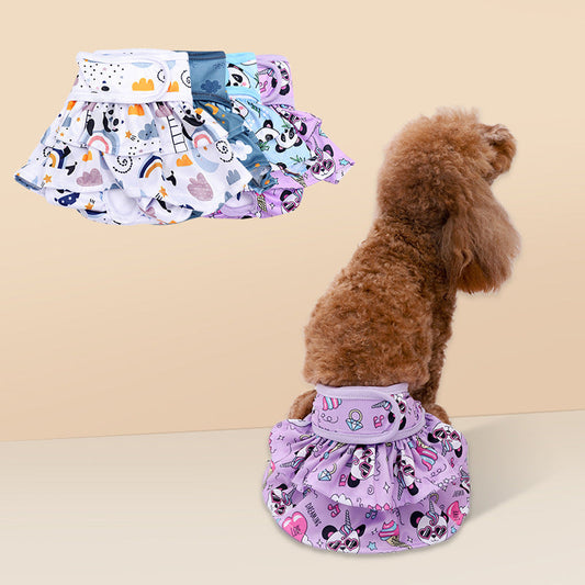 KFX-1790397 Washable Dog Menstrual Safety Pants - Multiple Colors and Sizes Available