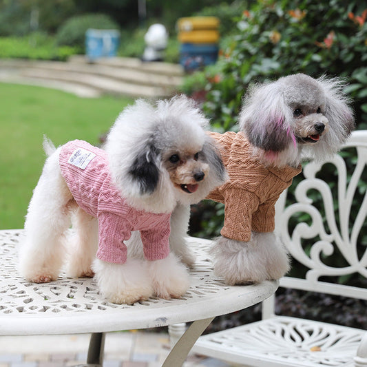 KFX-1795901 Casual Thin Dog Sweater in Black, Brown, Green, Pink, and Gray - Available in Sizes XS to XXL