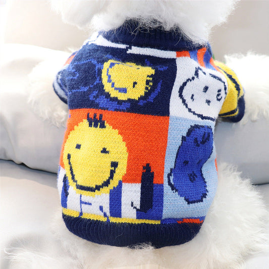 KFX-1811005 Casual Dog Sweater for Schnauzer, Pomeranian, and Yorkshire Terrier - Multiple Sizes Available