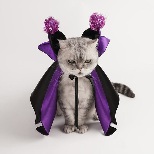 KFX-1837629 Demon Bat Cloak and Cape Hat Costume for Cats and Dogs