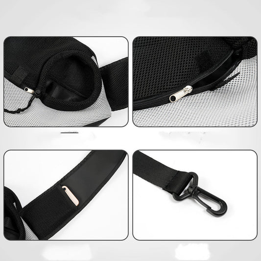 KFX-1842237 Pet Carrier Shoulder Bag - Durable Polyester, Medium Hardness, Holds Up to 7.5 kg, Available in Small and Large Sizes