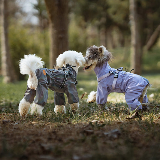 KFX-1855933 Stylish Waterproof Dog Raincoat in Multiple Colors and Sizes