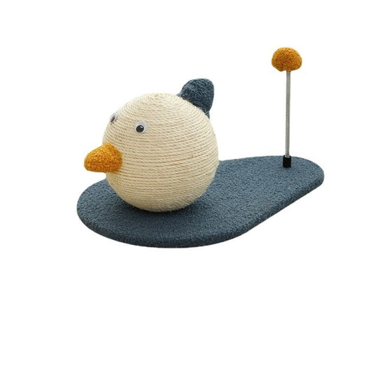 KFX-1866301 Cute Duck Wooden Cat Scratch Board and Grasping Ball Set for Cats