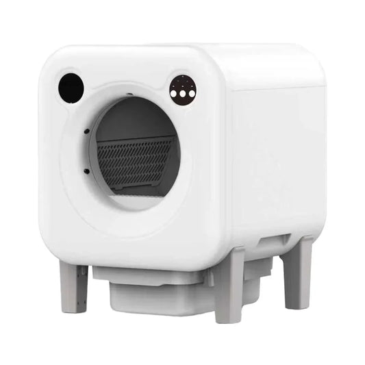 KFX-186643 Automatic Cat Litter Box with Large 10kg Capacity and Easy Clean Design, Durable Plastic Construction