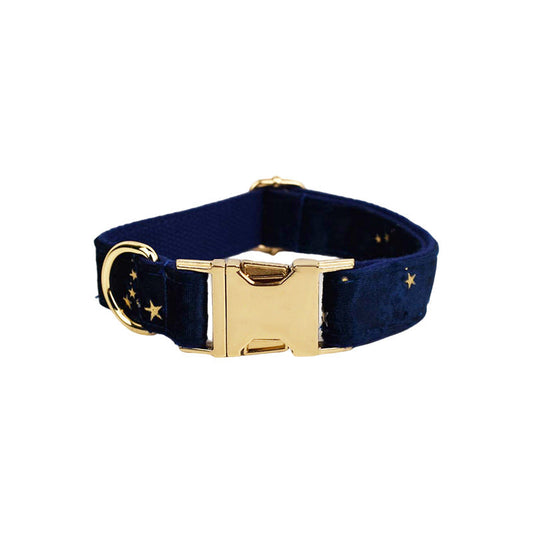KFX-1885757 Soft Velvet Fabric Dog Collar with Leash, Bow, Flower, Vest, and Poop Bag - Adjustable Sizes XS to XL