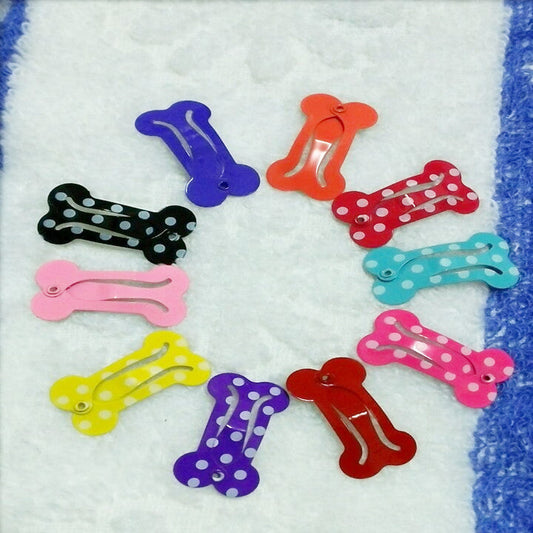 KFX-1927613 Colorful Metal Dog Hair Clips for Stylish Pet Grooming - 2.5 cm Size