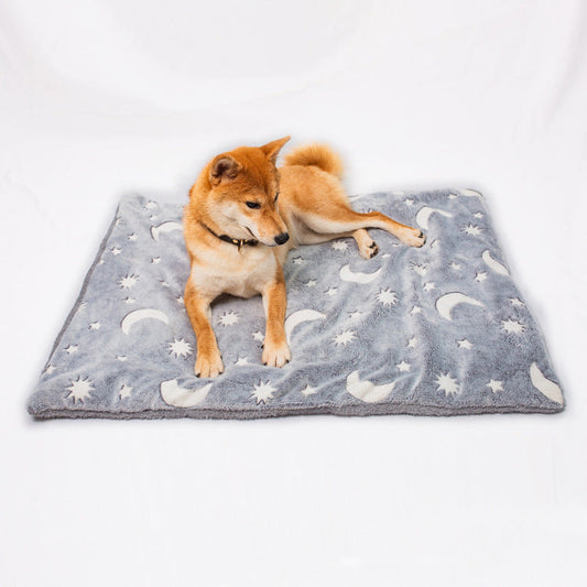 KFX-1945917 Luminous Flannel Pet Cushion Mat in Gray - Sizes S, M, L Available