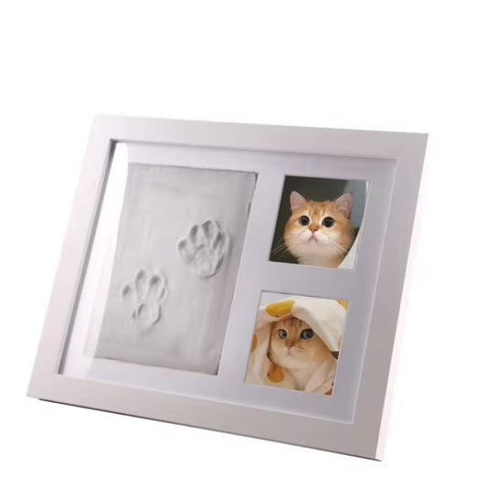 KFX-1947325 Pet Paw and Handprint Photo Frame Set for Cats and Dogs - DIY Commemorative Keepsake Kit