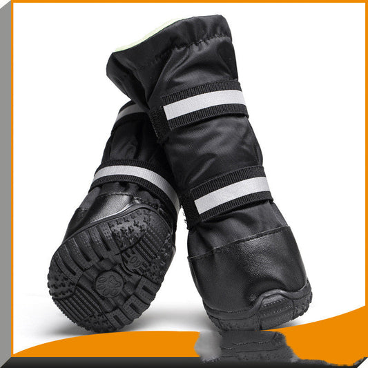 KFX-1973693 Waterproof Pet Rain Boots for Large Dogs, Durable Beef Tendon Fabric, Sizes XS to XXL
