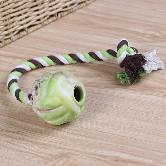KFX-1975485 Interactive Eco-Friendly Cotton Rope Ball Dog Toy for Small and Medium Breeds
