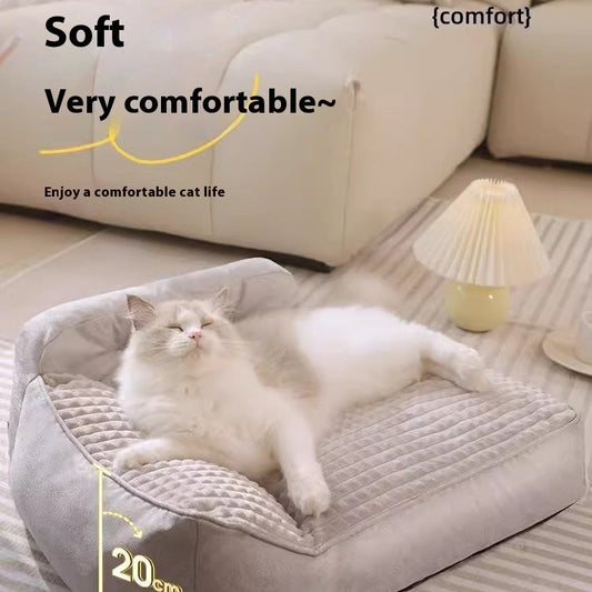KFX-1997373 Cozy Four Seasons Removable & Washable Cat and Dog Bed with Elegant Gray Cushion