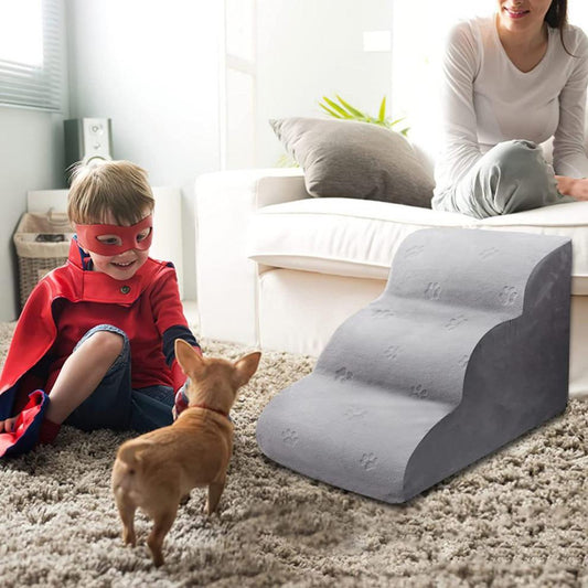 KFX-2024381 Non-slip Pet Step Ladder for Small Dogs and Kittens - Removable and Washable Design, Multiple Colors Available