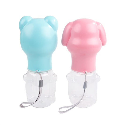 KFX-2032701 Portable Pet Travel Mug - Blue Powder, ABS Material with Transparent PC Cup Body, Easy to Clean