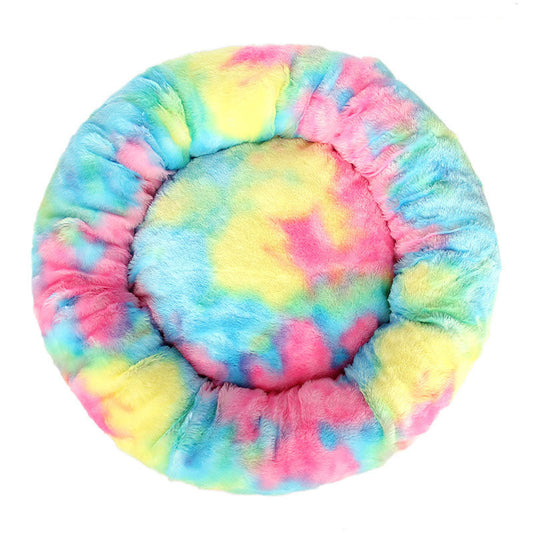 KFX-2036669 Cozy Gradient and Tie-Dye Plush Winter Warm Pet Nest - Multiple Colors and Sizes Available