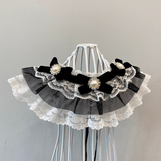 KFX-2039997 Pet Bow Tie and Drool Towel Cat Bib Collar - Multiple Sizes Available