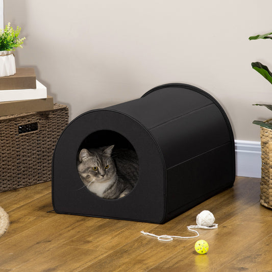 KFX-2051773 Winter Portable Heated Double Wide Water-Resistant Cat House for Indoor and Outdoor Use