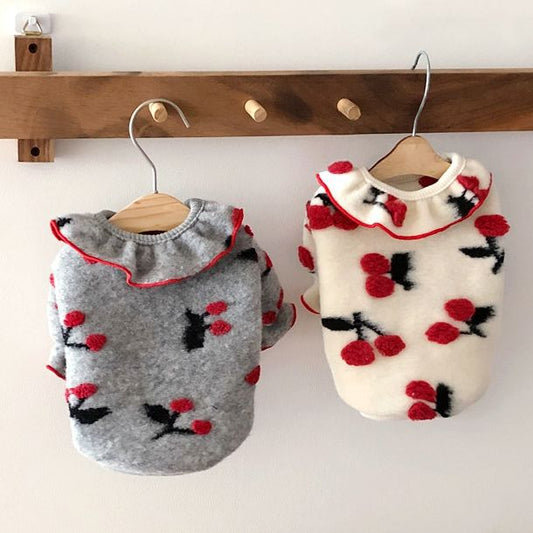 KFX-2052669 Cozy Gray Sweater for Small Pomeranian Puppies - Spring & Autumn Wear, Multiple Sizes Available