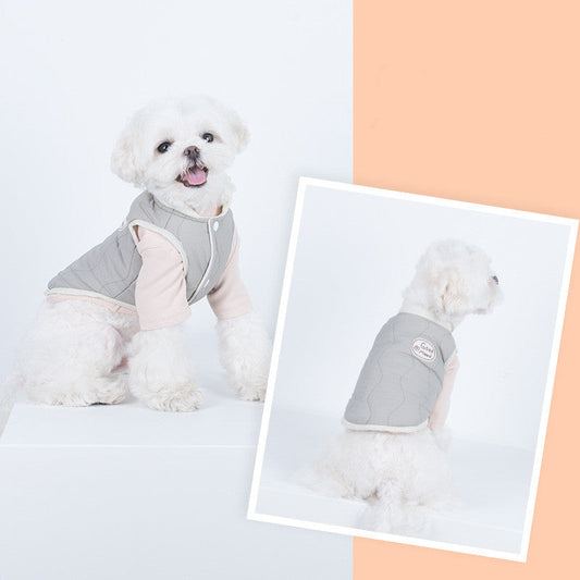 KFX-2064061 Pet Warm Water Wave Quilted Cotton Vest for Small to Large Pets