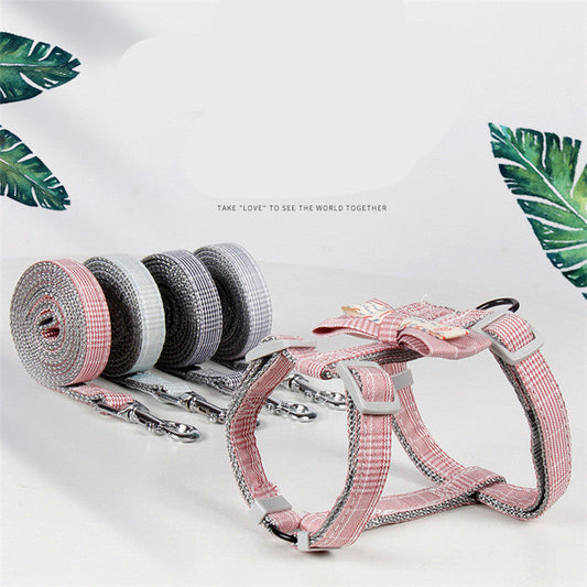 KFX-2086461 Pet Traction Rope with Fashionable Lattice Design for Small to Medium Dogs