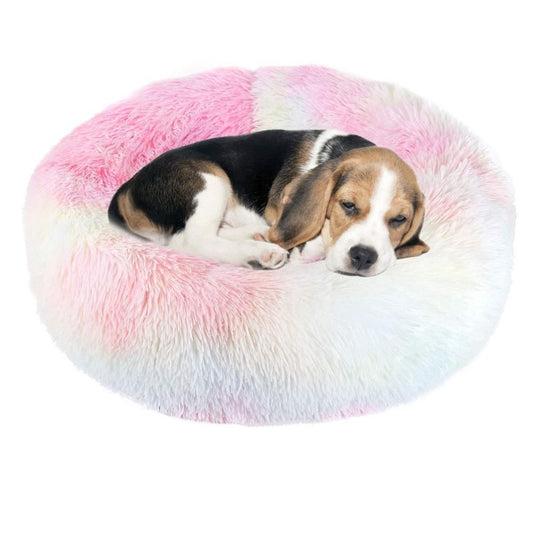 KFX-2090685 Warm Plush Round Doghouse for Autumn and Winter - Various Sizes Available