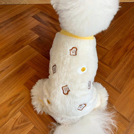 KFX-2092989 Sherry VIP Leisure Four-Legged Clothing for Small Dogs - Toast Color, XS to XL Sizes Available