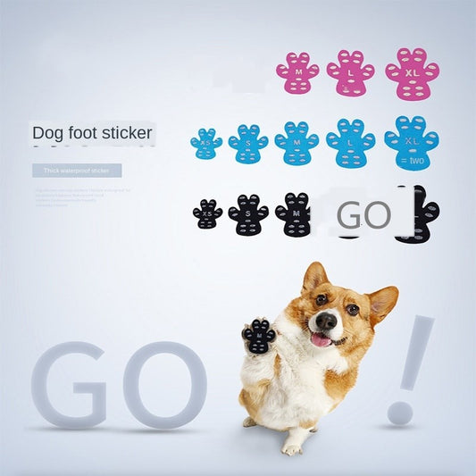 KFX-2104765 Invisible Anti-Slip Dog Foot Patch, Non-Slip Silica Gel Insoles for Dogs, Summer Protection, Four Pieces Set