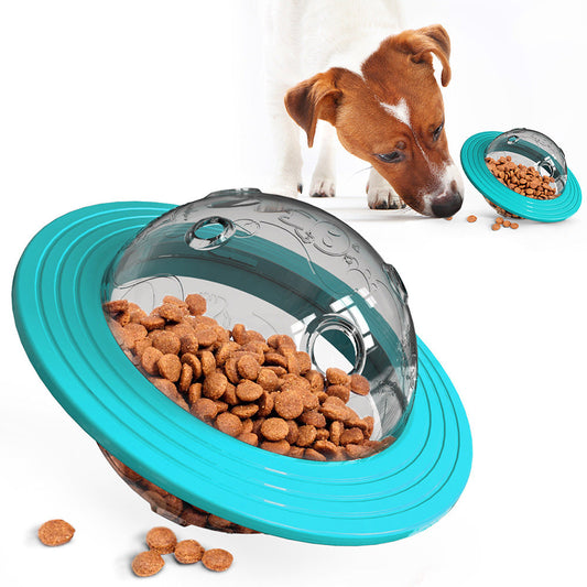 KFX-2126013 Pet Food Educational Toy with Leak-Feeding Function - Perfect for Dogs and Cats, Lake Blue and Yellow