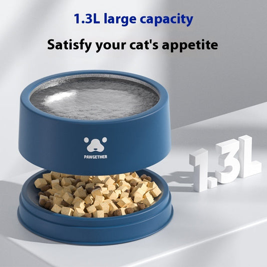 KFX-2146621 Stainless Steel Anti-Tumble Pet Bowl for Dogs - 1L & 13L Capacity, Multiple Colors Available