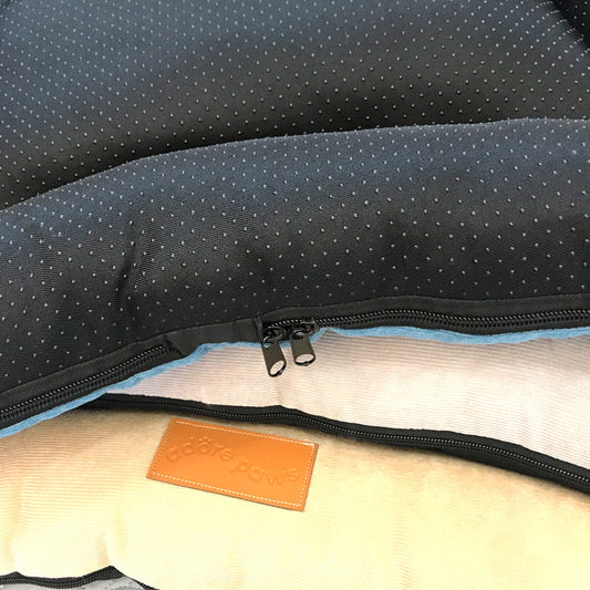 KFX-2156221 Removable and Washable Pet Nest Pad for Dogs in Khaki Brown, Moonlight Gray, and Retro Blue