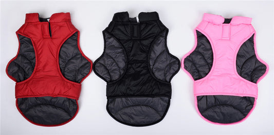 KFX-2156605 Waterproof Reflective Outdoor Dog Clothes in Polyester with Adjustable Sizes