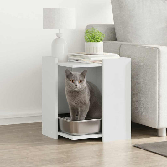 KFX-2161213 Wooden Cat Litter Box with Concealed Design, Durable Engineered Wood, Various Colors, 42x42x51 cm