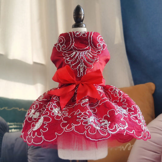 KFX-2162109 Elegant Princess Skirt for Dogs and Cats - Polyester Pet Clothing