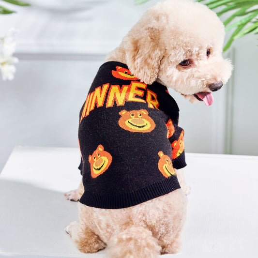 KFX-2171453 Warm and Cozy Black Plush Cat Sweater for Modern Style