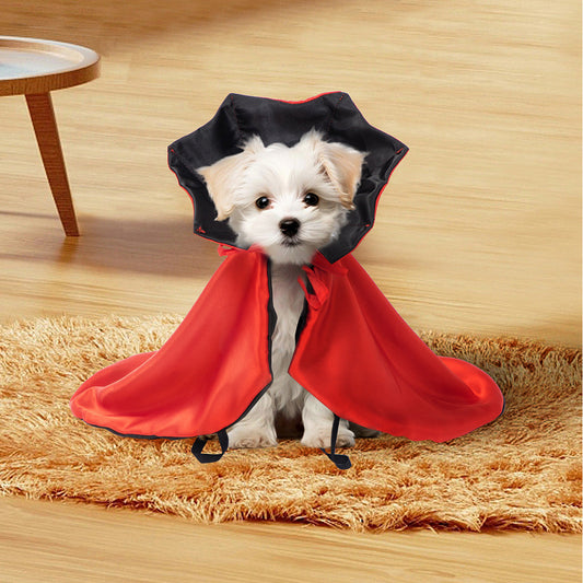 KFX-2189117 Cozy Red Halloween Cloak for Pets - Polyester Pet Clothing