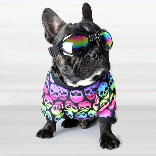 KFX-2191293 Skull Print Cotton T-Shirt Vest for Small to Extra Large Dogs