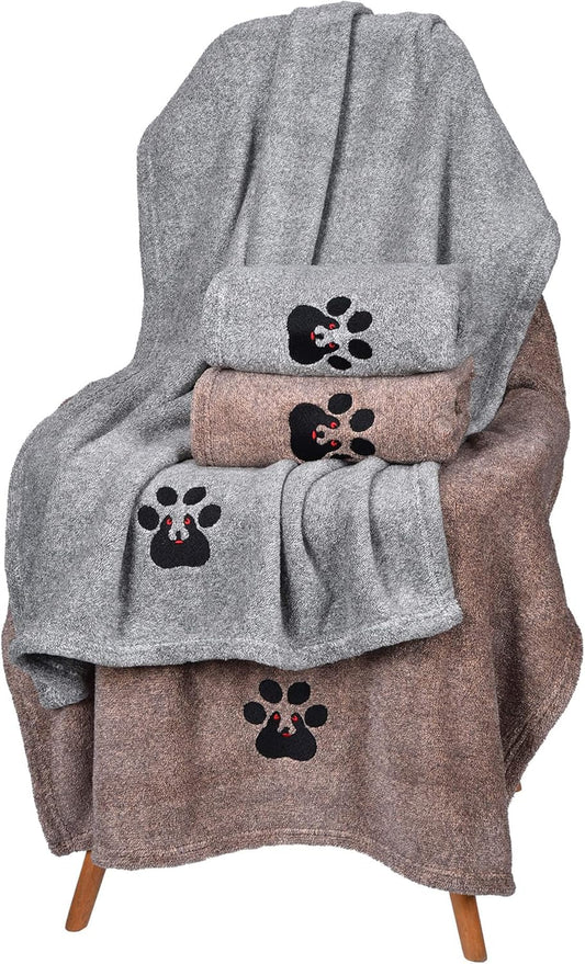 KFX-2209469 Super Absorbent Microfiber Dog Bath Towel - Ideal for Fast Drying Small Pets