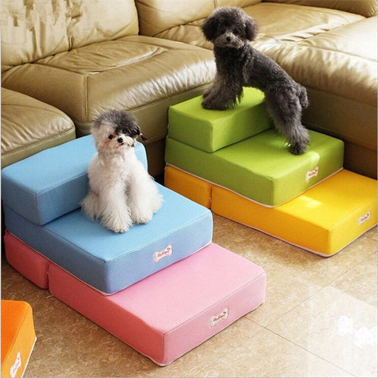 KFX-2220989 Versatile Unfoldable Pet Stairs - Durable Sponge Design, Easy to Clean, Antibacterial, 67CM & 50CM Options