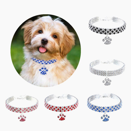 KFX-2225469 Stylish Mixed Color Diamond Pattern Pet Collar for Dogs and Cats, Elastic Design, Four Seasons Use