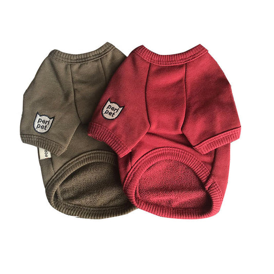 KFX-2228541 Cozy Cotton Pet Sweater for Autumn and Winter - Available in Four Colors and Various Sizes