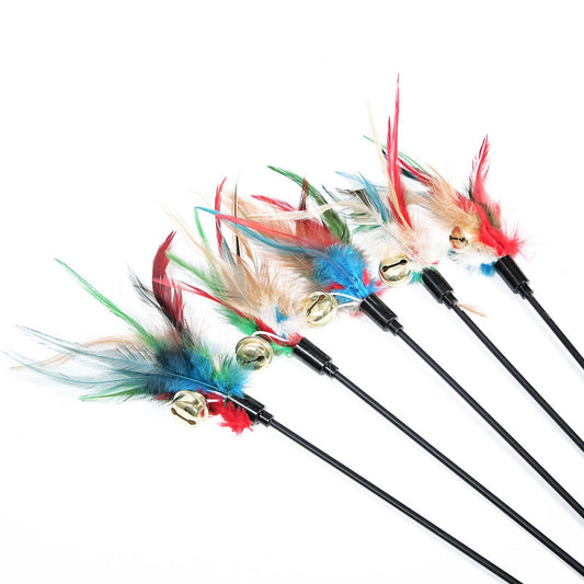 KFX-2251325 Colorful 65CM Cat Play Stick Toy for Biting and Interactive Fun