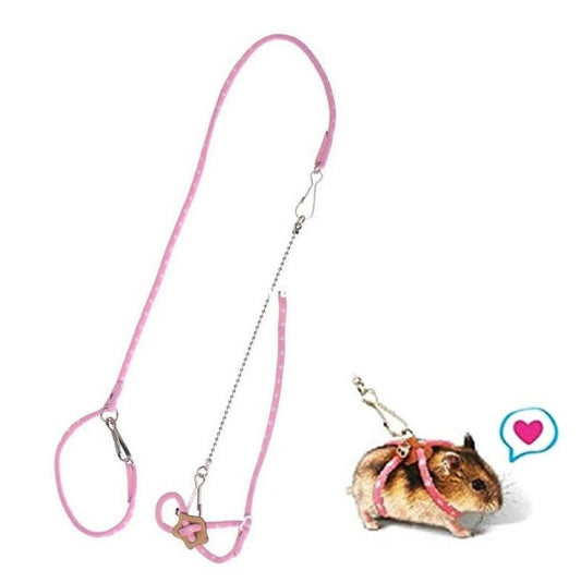 KFX-2260029 Adjustable Nylon Training Traction Rope for Hamsters with Soft Comfort and Bell