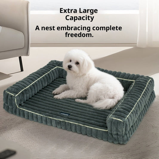 KFX-2266045 Removable Dehaired Angora Pet Bed in Corduroy – Multiple Colors Available