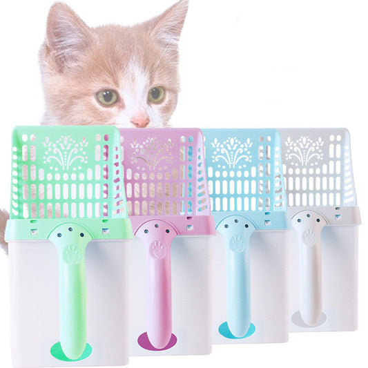 KFX-2267581 Integrated Cat Litter Scoop Set in Various Colors – Durable ABS & PP Resin, Ideal for Litter and Food